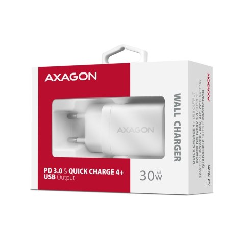 ACU-PD30W Ładowarka sieciowa PD 30W, 1x port USB-C, PD3.0/QC3.0/AFC/FCP/Apple Biała ACU-PD30W Ładowarka sieciowa PD 30W, 1x port USB-C, PD3.0/QC3.0/AFC/FCP/Apple Biała