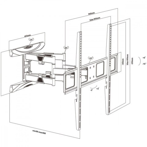 Uchwyt do TV 43-100'' 80kg MC-423 Uchwyt do TV 43-100'' 80kg MC-423