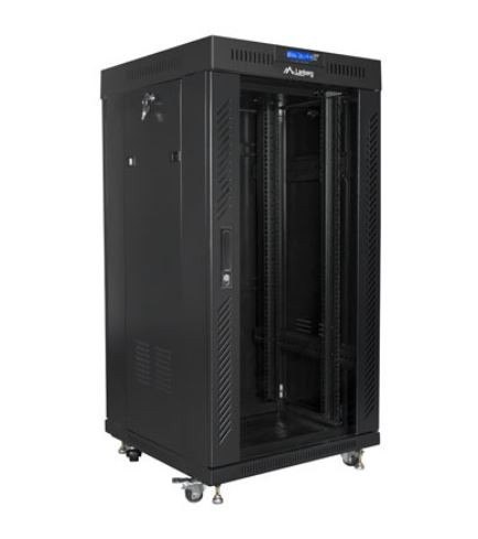 Szafa stojąca rack 19 cali 22U 600X600mm czarna LCD Szafa stojąca rack 19 cali 22U 600X600mm czarna LCD