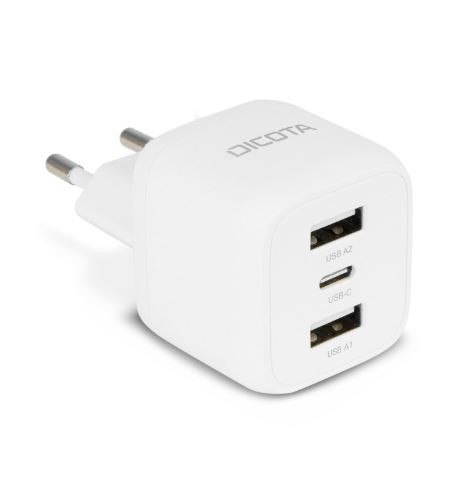 Ładowarka GaN 32W 2xUSB-A 1xUSB-C biała Ładowarka GaN 32W 2xUSB-A 1xUSB-C biała