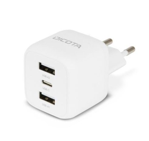 Ładowarka GaN 32W 2xUSB-A 1xUSB-C biała Ładowarka GaN 32W 2xUSB-A 1xUSB-C biała