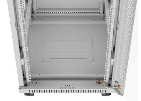 Szafa stojąca rack 19'' 22U 600x800 szara drzwi szklane LCD flack pack Szafa stojąca rack 19'' 22U 600x800 szara drzwi szklane LCD flack pack
