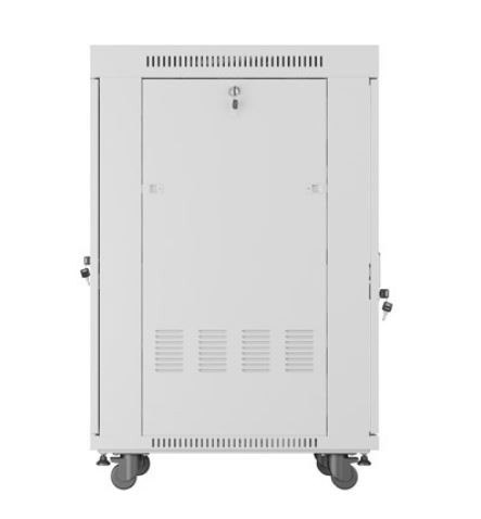Szafa stojąca rack 19'' 22U 600x800 szara drzwi szklane LCD flack pack Szafa stojąca rack 19'' 22U 600x800 szara drzwi szklane LCD flack pack