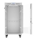Szafa stojąca rack 19'' 22U 600x800 szara drzwi szklane LCD flack pack