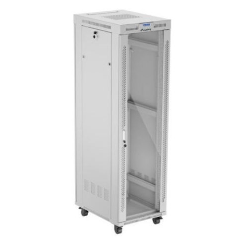 Szafa stojąca rack 19'' 42U 600x800 szara drzwi szklane flack pack Szafa stojąca rack 19'' 42U 600x800 szara drzwi szklane flack pack