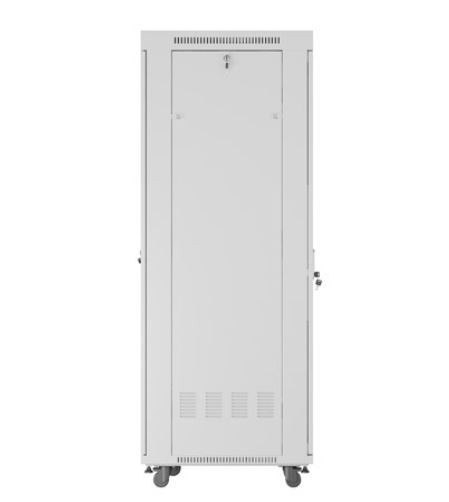 Szafa stojąca rack 19'' 42U 600x800 szara drzwi szklane flack pack Szafa stojąca rack 19'' 42U 600x800 szara drzwi szklane flack pack