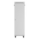 Szafa stojąca rack 19'' 42U 600x800 szara drzwi szklane flack pack