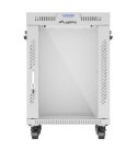 Szafa stojąca rack 19 cali 15U 600X600 szara LCD flack pack