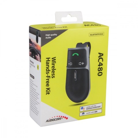 Zestaw głośnomówiący BT 5.0 A2DP AC480 Zestaw głośnomówiący BT 5.0 A2DP AC480