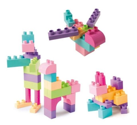 Klocki 50 elementów Kids Blocks różowe Klocki 50 elementów Kids Blocks różowe