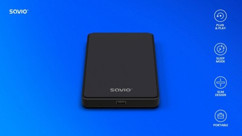 Obudowa na dysk zewnętrzny HDD / SSD 2.5" USB 2.0 AK-73 Obudowa na dysk zewnętrzny HDD / SSD 2.5" USB 2.0 AK-73