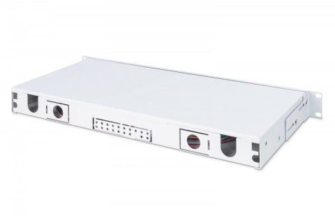 Przełącznica światłowodowa/panel krosowy z wyposażeniem 19 cali 1U, 24x LC duplex, OS2, zawiera pigtaile, adaptery, tacki, wysuw Przełącznica światłowodowa/panel krosowy z wyposażeniem 19 cali 1U, 24x LC duplex, OS2, zawiera pigtaile, adaptery, tacki, wysuw