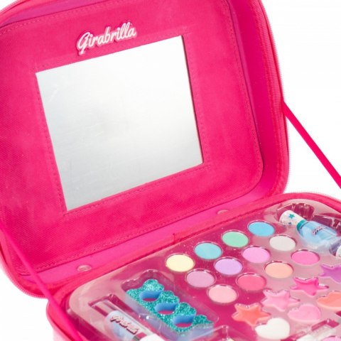 Walizka Make Up Girabrilla różowa ze złotym Walizka Make Up Girabrilla różowa ze złotym