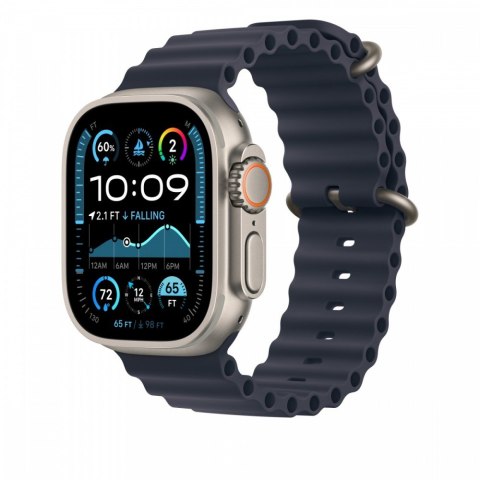 Przedłużka do paska Ocean w kolorze granatu do koperty 49 mm - elementy z tytanu w kolorze naturalnym Przedłużka do paska Ocean w kolorze granatu do koperty 49 mm - elementy z tytanu w kolorze naturalnym