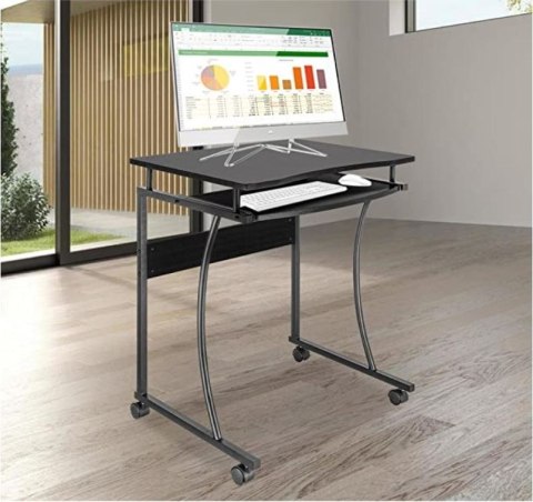 Biurko komputerowe mobilne Techly 600x480mm czarne Biurko komputerowe mobilne Techly 600x480mm czarne