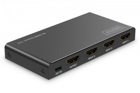 Przełącznik/Switch 4K HDMI 3x1, 60Hz HDCP 2.3, pilot, Czarny Przełącznik/Switch 4K HDMI 3x1, 60Hz HDCP 2.3, pilot, Czarny