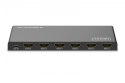 Przełącznik/Switch 4K HDMI 5x1, 60Hz HDCP 2.3, pilot, Czarny