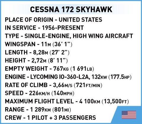 Klocki Cessna 172 Skyhawk 160 klocków żółty Klocki Cessna 172 Skyhawk 160 klocków żółty