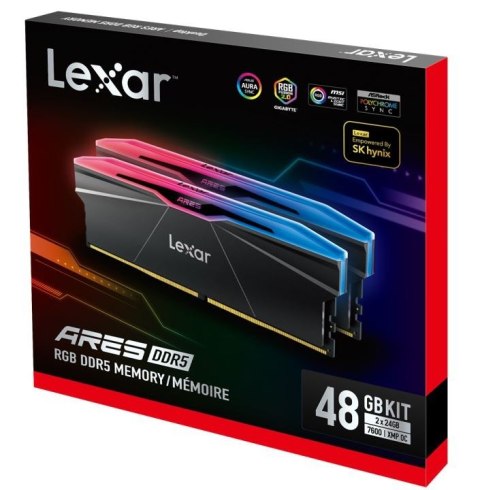 Pamięć do PC DDR5 ARES RGB 48GB(2*24GB)/7600 czarna Pamięć do PC DDR5 ARES RGB 48GB(2*24GB)/7600 czarna