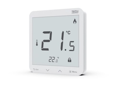 Bezprzewodowy regulator pokojowy zasilany 230v dopuszkowy biały R-8PZ PLUS Tech Sterowniki Bezprzewodowy regulator pokojowy zasilany 230v dopuszkowy biały R-8PZ PLUS Tech Sterowniki