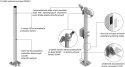 Słup ATS SKAM1/3 pod montaż kamer CCTV