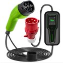 Mobilna ładowarka do samochodu elektrycznego EV z regulacją 2w1 Typ2 | 7kW | CEE 3 PIN | 230V | LCD | Przenośna | Wallbox | 5m
