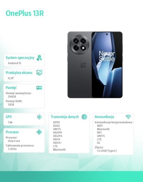 Smartfon 13R 5G 12/256GB CPH2645 czarny Smartfon 13R 5G 12/256GB CPH2645 czarny