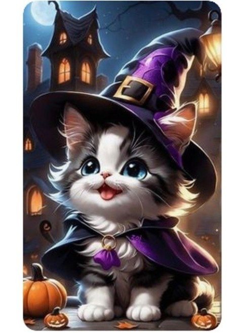 Diamentowa mozaika - Kotek Halloween Diamentowa mozaika - Kotek Halloween