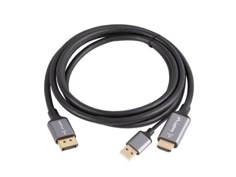 Kabel HDMI(M)-Displaypor(M) 1.8M 4K czarny Kabel HDMI(M)-Displaypor(M) 1.8M 4K czarny