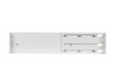 Szuflada do szaf 19 cali 2U 360mm szara 2U/483x360mm udźwig do 90kg montaż 4 punktowy