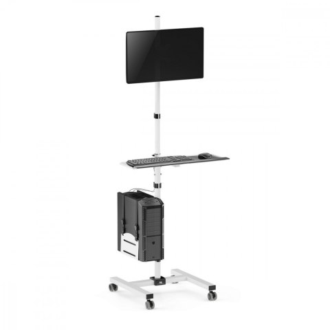 Stand wózek do monitora CPU na kółkach MC-793 W Biały Stand wózek do monitora CPU na kółkach MC-793 W Biały