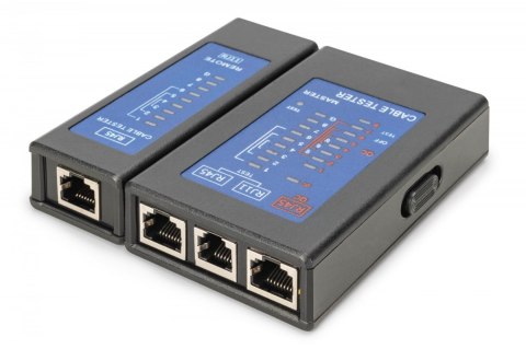 Tester kabli sieciowych i komunikacyjnych LED, kat.5e-kat.6A, (RJ45, RJ12, RJ11), Auto-Scan z PoE Tester kabli sieciowych i komunikacyjnych LED, kat.5e-kat.6A, (RJ45, RJ12, RJ11), Auto-Scan z PoE