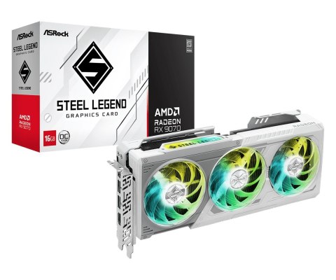 Karta graficzna Radeon RX 9070 Steel Legend 16 GB Karta graficzna Radeon RX 9070 Steel Legend 16 GB