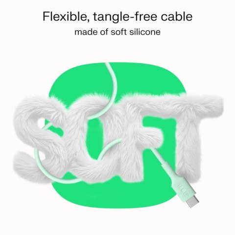 Kabel USB-C-USB-C PowerFlex 100W silikonowy 1.2m biały Kabel USB-C-USB-C PowerFlex 100W silikonowy 1.2m biały