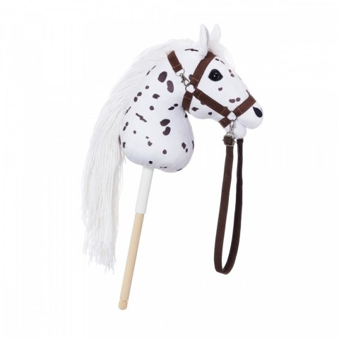 Koń na kiju Hobby Horse HOPPIHORSE A3 Leopard - biały, maść tarantowata Koń na kiju Hobby Horse HOPPIHORSE A3 Leopard - biały, maść tarantowata