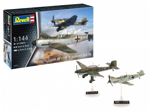 Model plastikowy Samolot ME BF109E & Junkers JU87B 1/144 Model plastikowy Samolot ME BF109E & Junkers JU87B 1/144
