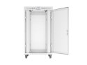 Szafa instalacyjna rack stojąca 19 cali 27U 800x1000 drzwi perforowane LCD szara (Flat pack)