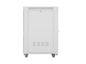 Szafa instalacyjna rack stojąca 19 cali 27U 800x1000 drzwi perforowane LCD szara (Flat pack)