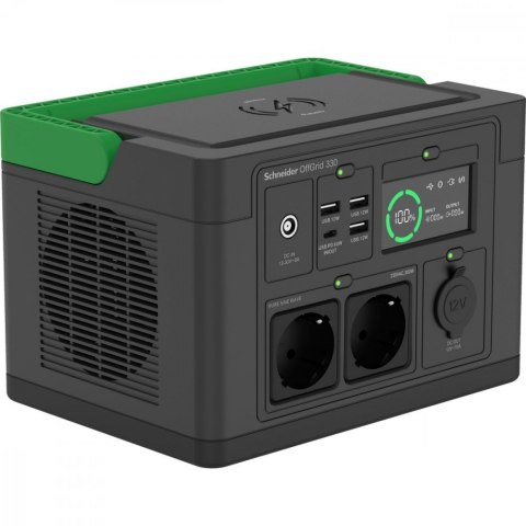 Stacja zasilania PPS330-GR Schneider OffGrid Portable Power Station 330, 332Wh Lithium-ion, 2 Schuko, Sinewave Stacja zasilania PPS330-GR Schneider OffGrid Portable Power Station 330, 332Wh Lithium-ion, 2 Schuko, Sinewave