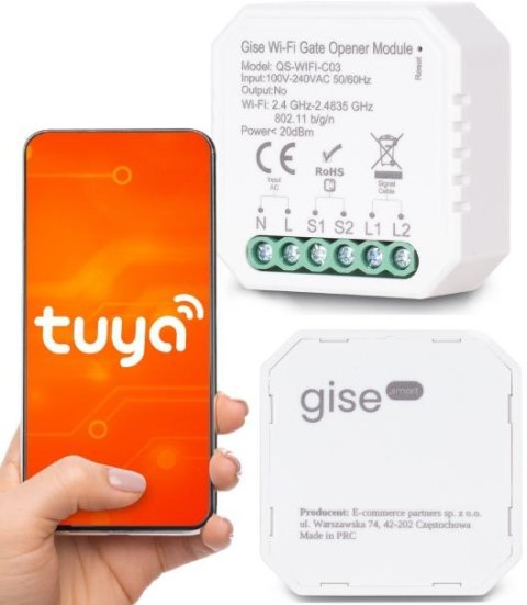 GISE Smart Moduł do sterowania bramą WiFi GEN 2 | Tuya | GG-01 GISE Smart Moduł do sterowania bramą WiFi GEN 2 | Tuya | GG-01