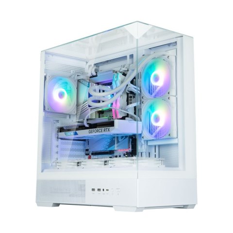 Obudowa P40 Prism Mid-Tower szkło hartowane biała Obudowa P40 Prism Mid-Tower szkło hartowane biała