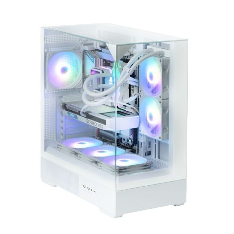 Obudowa P40 Prism Mid-Tower szkło hartowane biała Obudowa P40 Prism Mid-Tower szkło hartowane biała