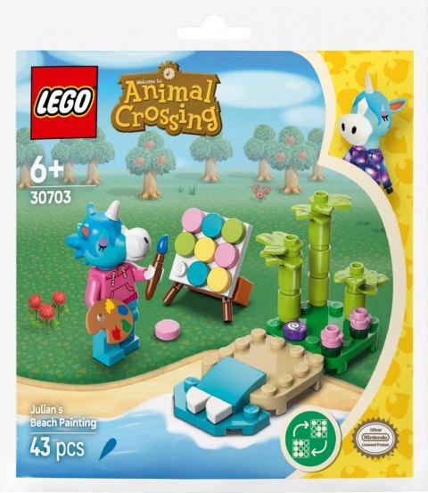 Klocki Animal Crossing 30703 Julian i plażowy obraz Klocki Animal Crossing 30703 Julian i plażowy obraz