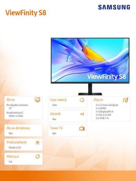 Monitor 37 cali LS37D800UAUXEN Monitor 37 cali LS37D800UAUXEN