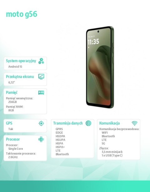 Smartfon moto g56 G5 8/256, Dill-green Smartfon moto g56 G5 8/256, Dill-green