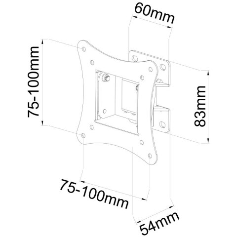Uchwyt ścienny do TV 13-30cali LED/LCD 15kg obrotowy uchylny Uchwyt ścienny do TV 13-30cali LED/LCD 15kg obrotowy uchylny