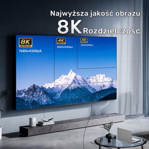 Kabel optyczny HDMI 2.1 AOC 8K 120Hz 10m; C11085GY01-10M Kabel optyczny HDMI 2.1 AOC 8K 120Hz 10m; C11085GY01-10M