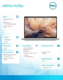 Laptop Dell Pro 14 Plus PB14255/AMD Ryzen 5 PRO 230/16GB/512GB SSD Gen4/14.0 FHD+/Radeon 760M/FgrPr&SmtCd/FHD/IR Cam/Mic/WLAN+BT