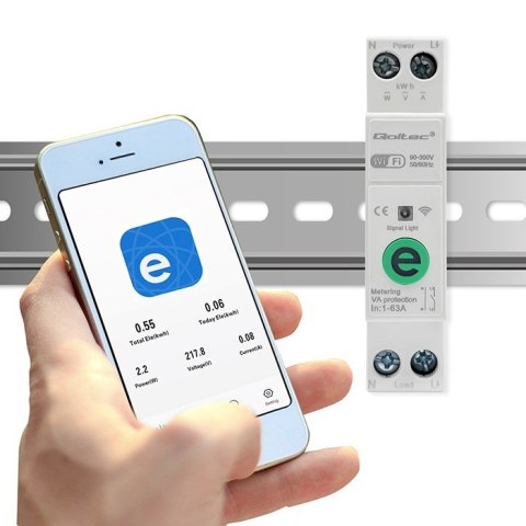Przekaźnik 63A na szynę DIN z licznikiem energii elektrycznej | eWeLink od Sonoff | Wi-Fi | Dioda LED Przekaźnik 63A na szynę DIN z licznikiem energii elektrycznej | eWeLink od Sonoff | Wi-Fi | Dioda LED
