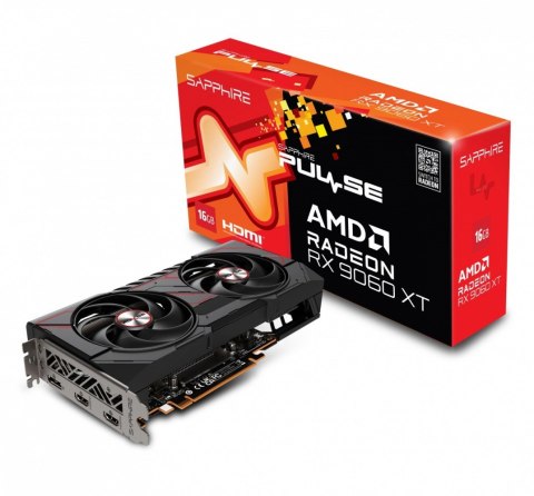 Karta graficzna Radeon RX 9060 XT PULSE 16GB GDDR6 128bit DP/2HDMI Karta graficzna Radeon RX 9060 XT PULSE 16GB GDDR6 128bit DP/2HDMI